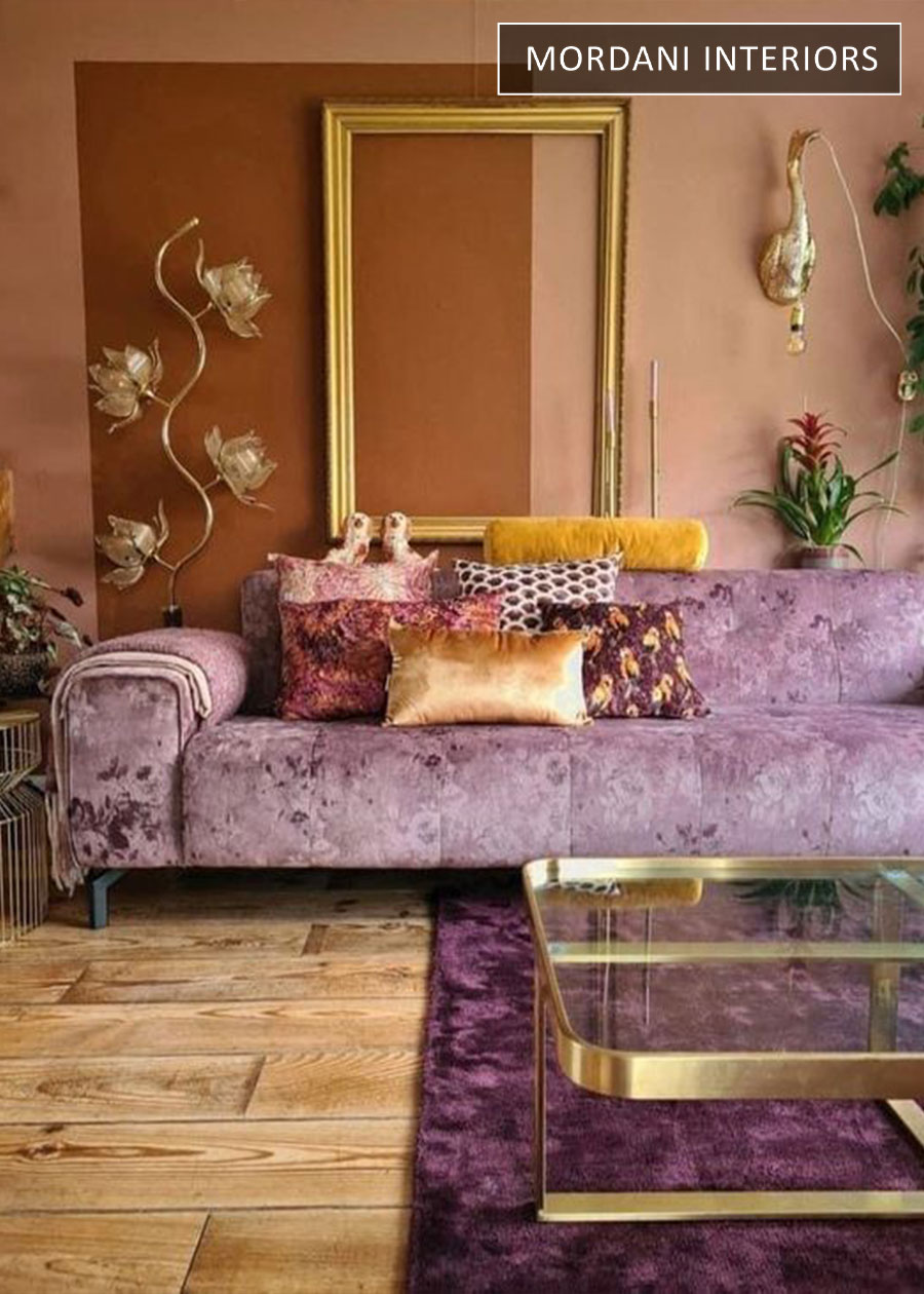Rustic Heather Purple Velvet Upholstery Fabric 